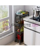 Етажерка на 4 нива с колела метални пръчки